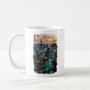 Mug Dubaï Aquarelle Skyline