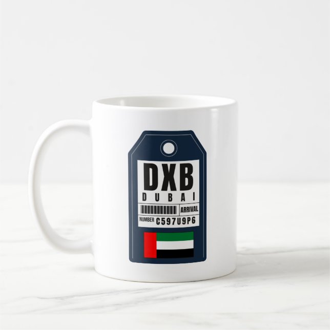 Mug Dubai Boarding Pass - Émirats Arabes Unis DXB (Gauche)