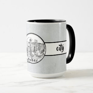 Mug Dubaï City Linge élégant Ringer 15oz