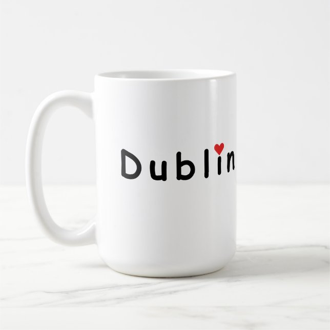 Mug Dublin Irlande, j'aime Dublin (Gauche)