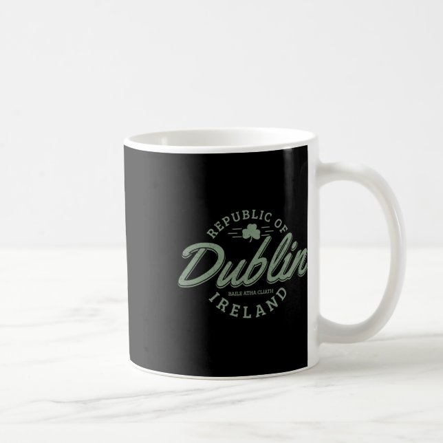 Mug Dublin Irlande Trèfle Jour de la Saint-Patrick  (Droite)