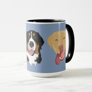 Mug Dudley Labrador Et Bernese Mountain Dog 