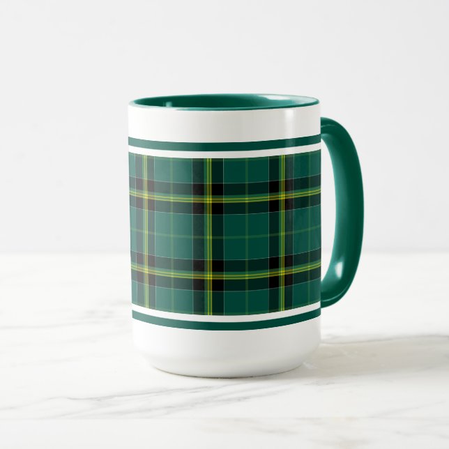 Mug Duffy Tartan Motif Green Irish Plaid (Devant droit)