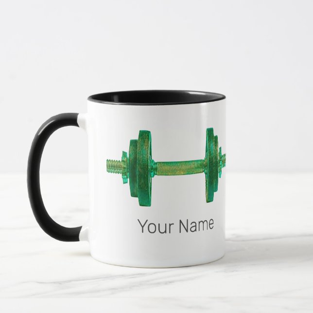 Mug Dumbbell Retro Bodybuilder Salle De Fitness Ou Coa (Gauche)