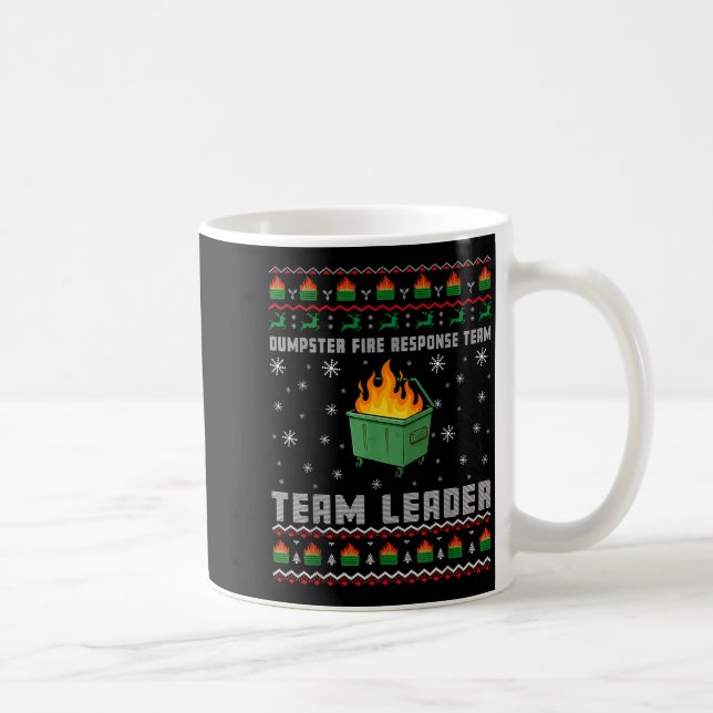 Mug Dumpster Fire Resnse Team Ugly Christmas Sweaters  (Droite)