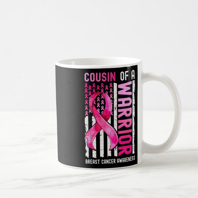 Mug D'Un Guerrier Cancer Du Sein Usa Drapeau Sensibili (Droite)