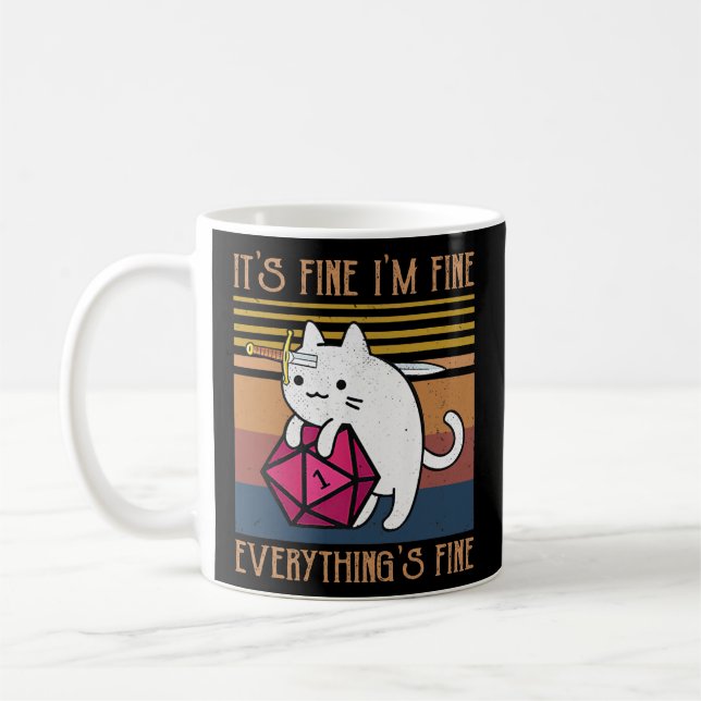 Mug Dungeon Crawler Dragon Master Cat Je vais bien (Gauche)