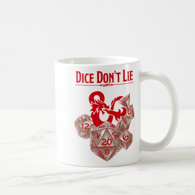 Mug Dungeons &amp; Dragons Red Dice Don't Lie  (Droite)