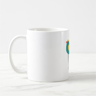 Mug Duo Bold - Oiseaux géométriques colorés Art minima