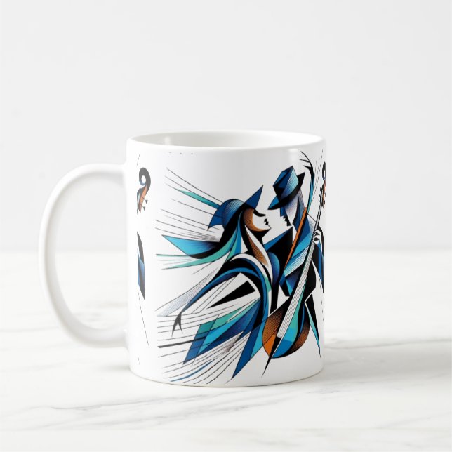 Mug Duo d'art musical abstrait (Gauche)