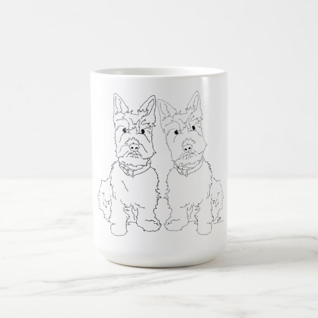 Mug Duo de chien Scottie (Centre)