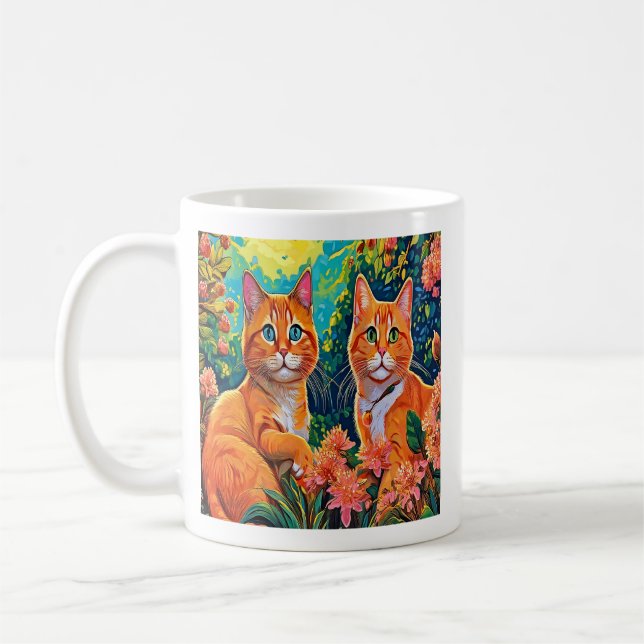 Mug Duo Félin Fantaisiste (Gauche)