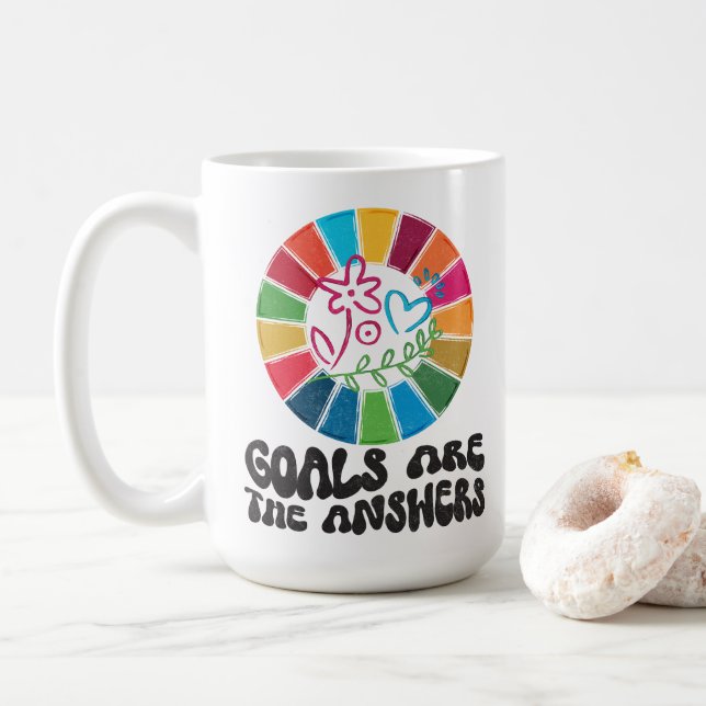 Mug Durable : Objectifs, grâce et vie verte (Avec donut)
