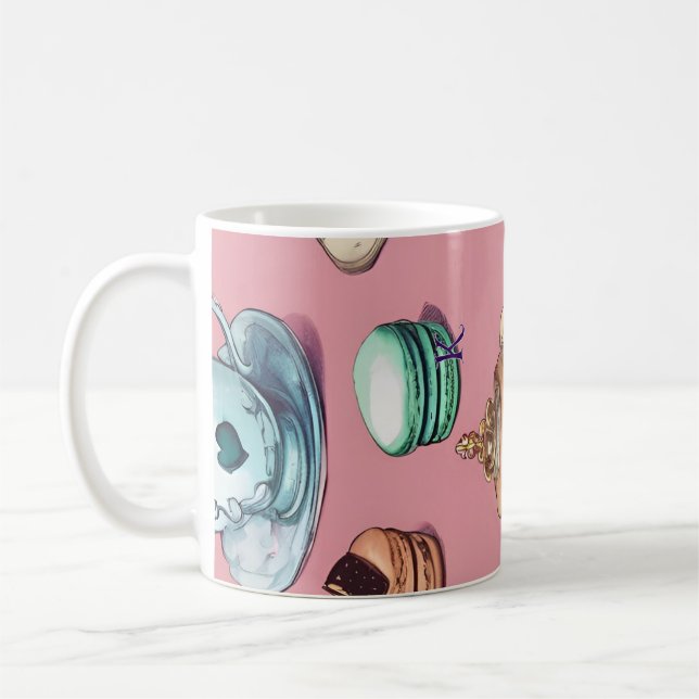 Mug Dusty Pink Wonderland Inspiré, Design original (Gauche)