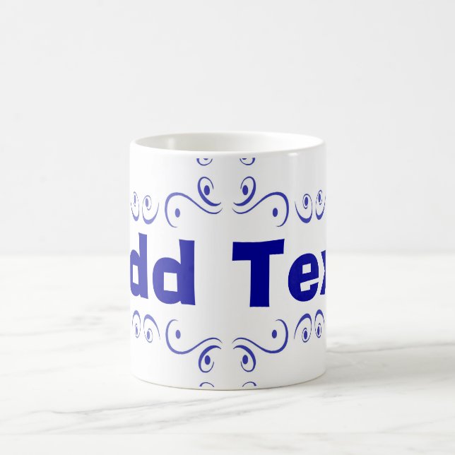 Mug Dutch Blue Ajouter un texte Musique en céramique (Centre)