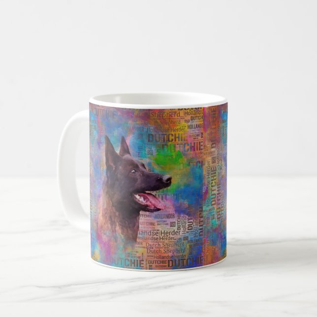 Mug Dutch Shepherd - Illustration utchie (Devant gauche)