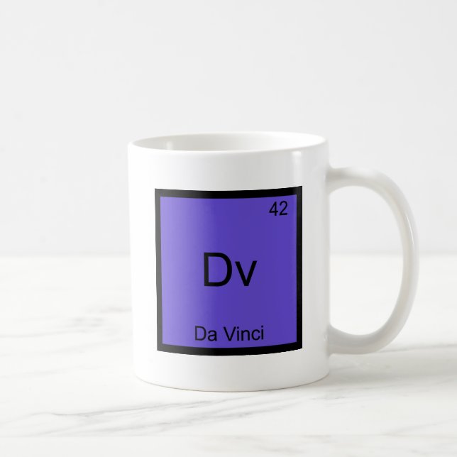 Mug Dv - Da Vinci Funny Chimie Élément Symbole Tee (Droite)