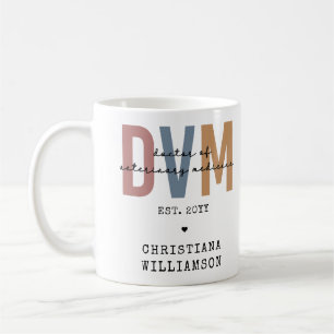 Mug DVM personnalisé Docteur en médecine vétérinaire C