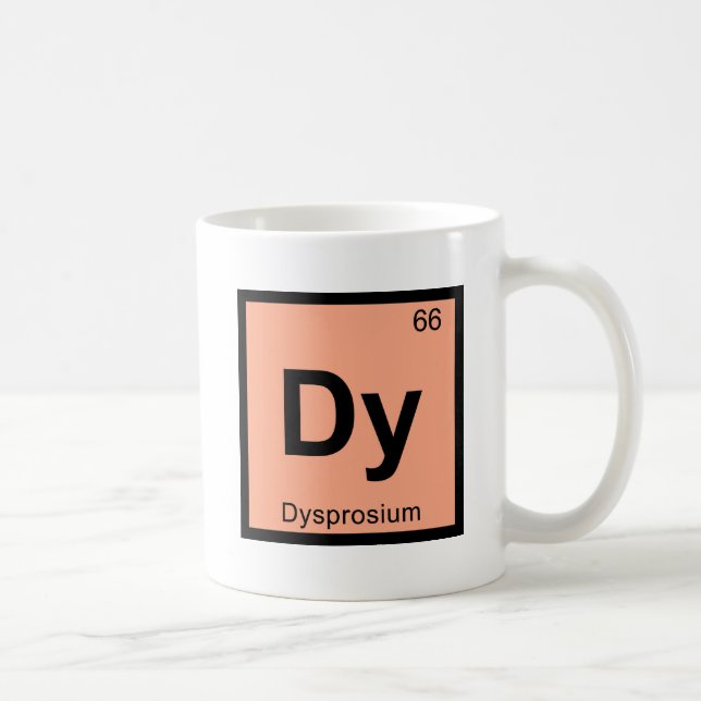 Mug Dy - Dysprosium Chimie Symbole de table périodique (Droite)