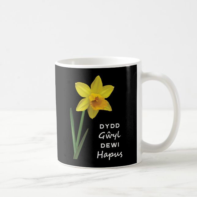 Mug Dydd Giles Dewi Hapus Joyeux St David's Day (Droite)