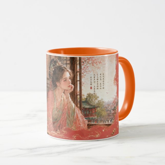 Mug Dynastie Song Fleur Élégance. (Devant droit)