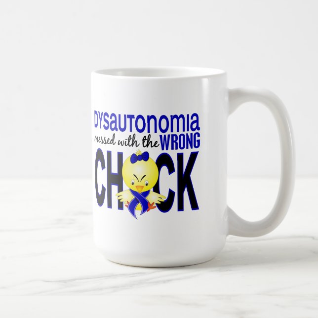 Mug Dysautonomie salie avec le poussin faux (Droite)