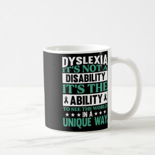 Mug Dyslexie Ce n'est pas un handicap Dyslexie Sensibi