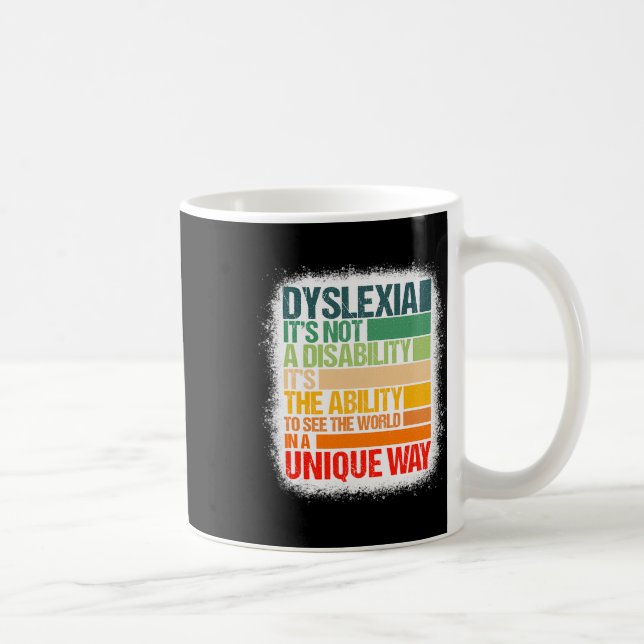 Mug Dyslexie Ce n'est pas un handicap Dyslexie Sensibi (Droite)