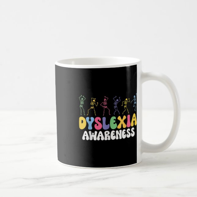 Mug Dyslexie du squelette Sensibilisation Dyslexie San (Droite)