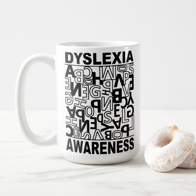 Mug Dyslexie Sensibilisation Dyslexie Enseignants Élèv (Avec donut)