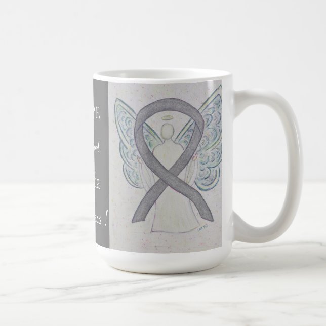Mug Dyslexie Sensibilisation Ruban Angel personnalisé  (Droite)