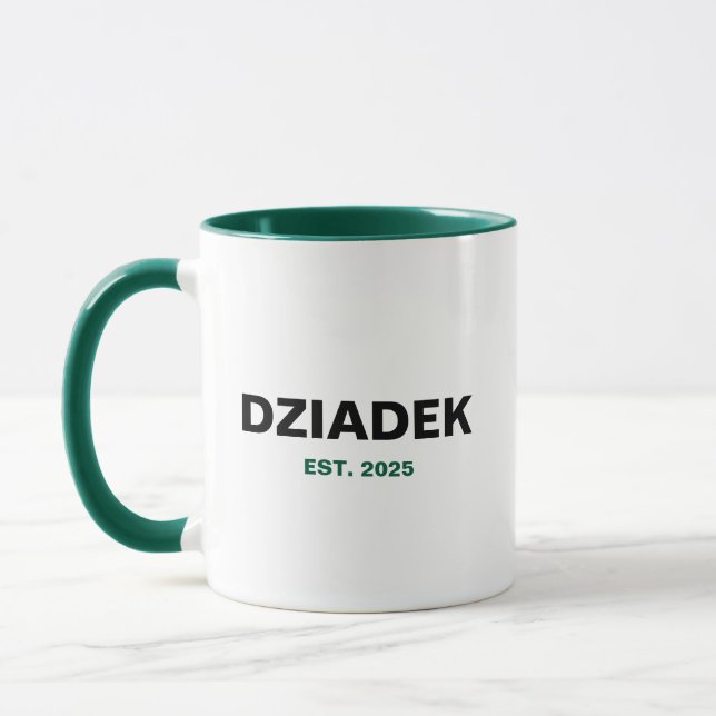 Mug Dziadek Est. 2025 - Le cadeau parfait de grand-pèr (Gauche)