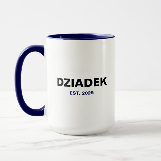 Mug Dziadek Est. 2025 - Le cadeau parfait de grand-pèr (Gauche)