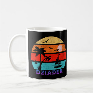 Mug Dziadek Retro Sunset Ocean Grand-père