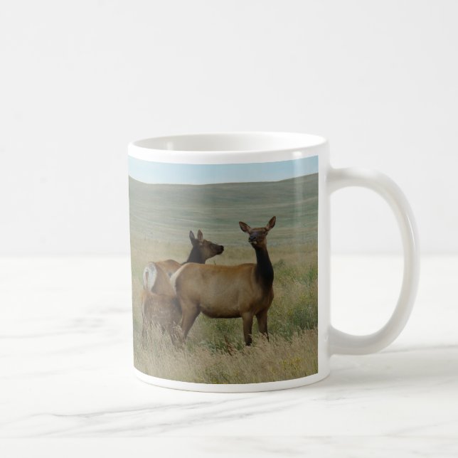 Mug E61 Vache Wapiti et Jeune (Droite)