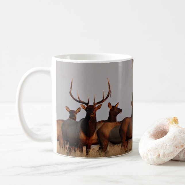 Mug E66 Élan mâle et femelles (Avec donut)