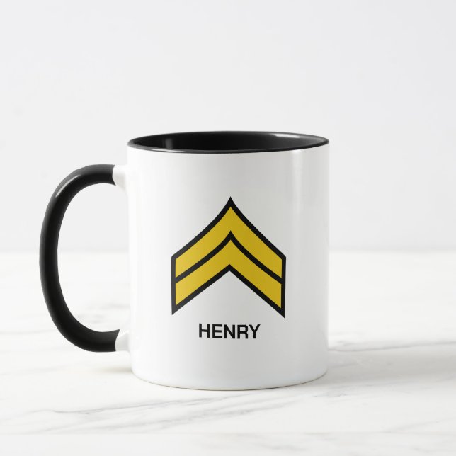 Mug E-4 Le caporal US Army Rank (Gauche)