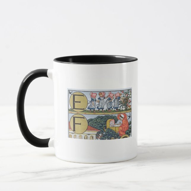 Mug E-F, d'un alphabet basé sur des comptines (Gauche)