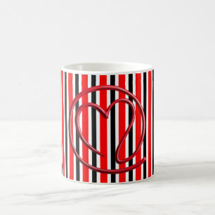 Mug e m a i i l 4 o u   rayures rouges noires