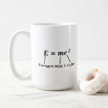 Mug E=mc2 énergie physique scientifique Einstein drôle<br><div class="desc">un grand cadeau pour les enseignants,  les étudiants en physique ou les geeks</div>