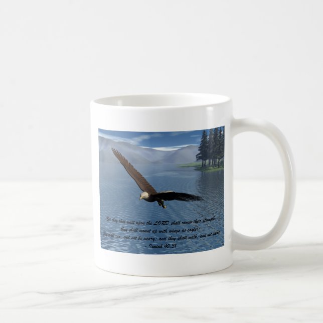 Mug Eagle avec l'écriture sainte (Droite)
