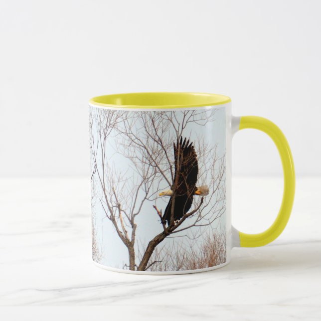 Mug Eagle chauve américain entourant le nid (Droite)