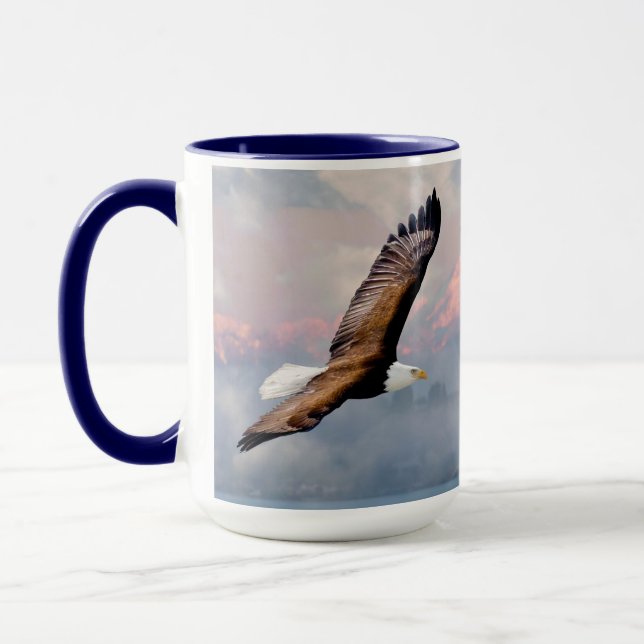 Mug Eagle Olympic Mountains Kirkland Washington Blue (Gauche)