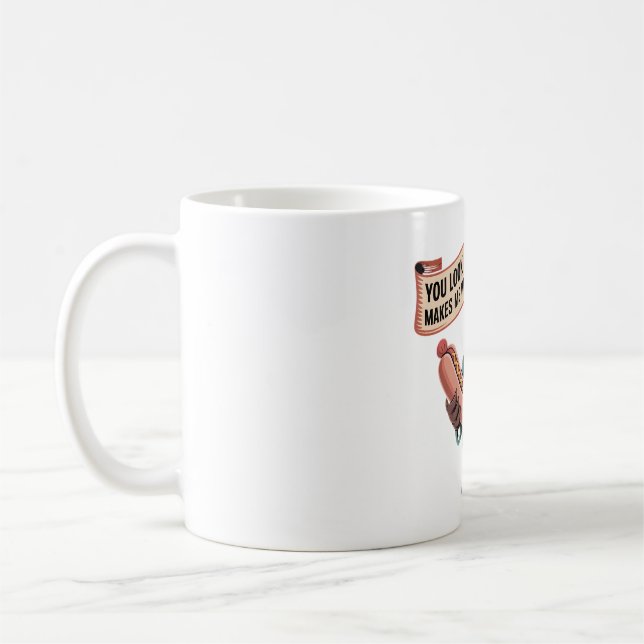 Mug Eagle Statue Hot Dog 4 juillet Humour (Gauche)