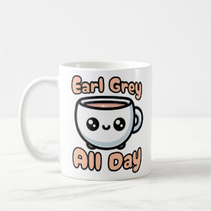 Mug Earl Grey Toute La Journée ! Caricature à thé gris