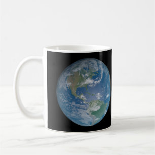Mug Earth globe with photo taken from space