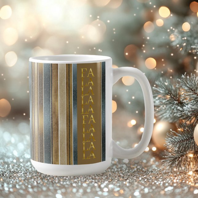 Mug Earth Tones Christmas Fa La La Motif#27 ID1009 (Créateur téléchargé)