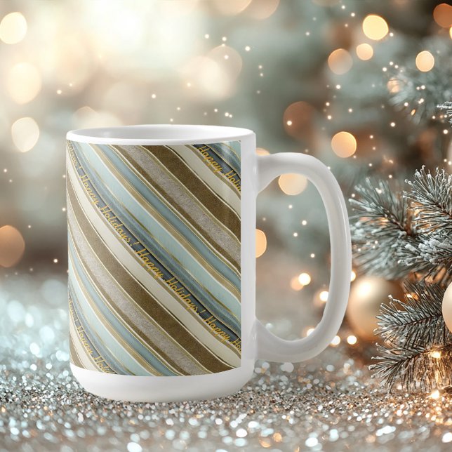 Mug Earth Tones Gold Christmas Motif#28 ID1009 (Créateur téléchargé)