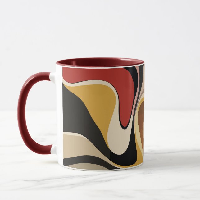 Mug Earthy Abstract Swirl Art (Gauche)