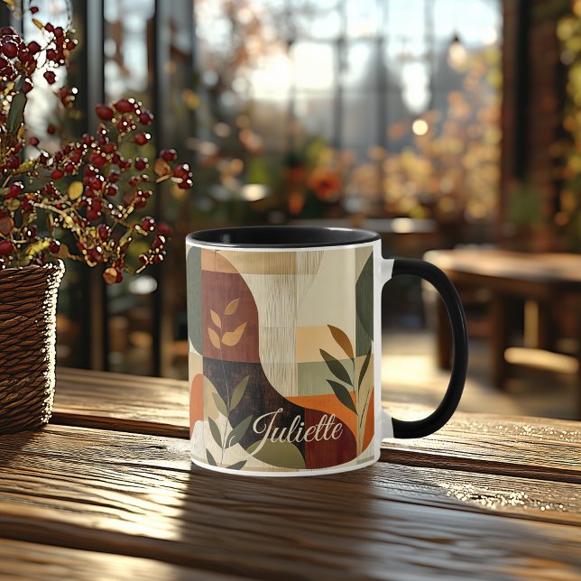 Mug Earthy Retro - Abtract Sur Mesure Inspiré Par La N (Créateur téléchargé)
